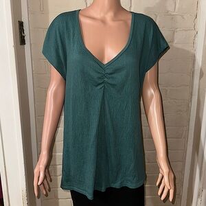Ava & Viv size X green basic casual blouse top